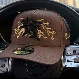 New Era Brown and Gold Embroidered Snapback